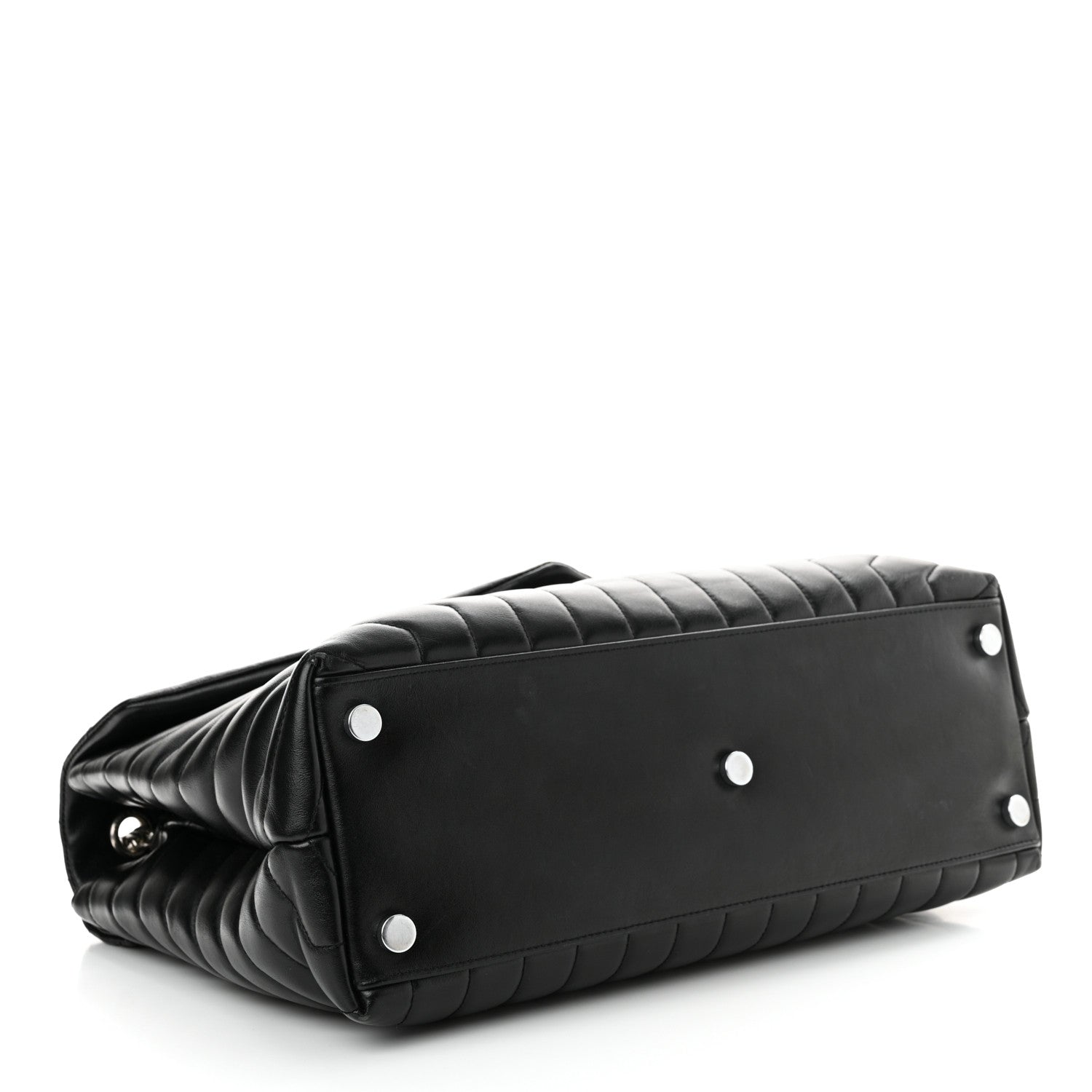 Saint Laurent Calfskin Y Quilted Monogram Large Loulou Chain Satchel Black 4 of 15