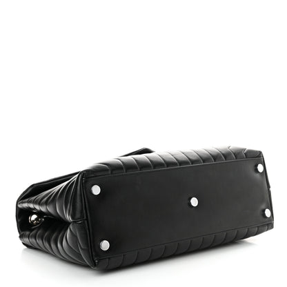 Saint Laurent Calfskin Y Quilted Monogram Large Loulou Chain Satchel Black 4 of 15