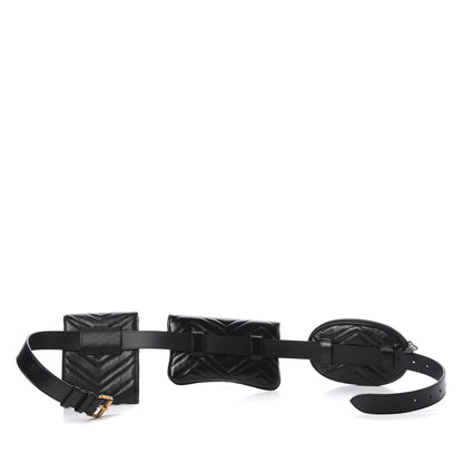 Gucci Calfskin Matelasse GG Marmont 2.0 Multi Belt Bag 85 34 Black 6 of 6
