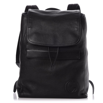 Gucci Pebbled Calfskin Soho Backpack Black 1 of 8