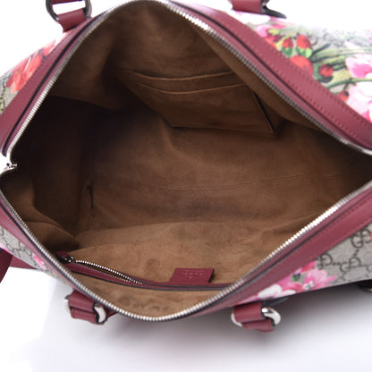 Gucci GG Supreme Monogram Blooms Medium Boston Beige Multicolor Dry Rose 6 of 15