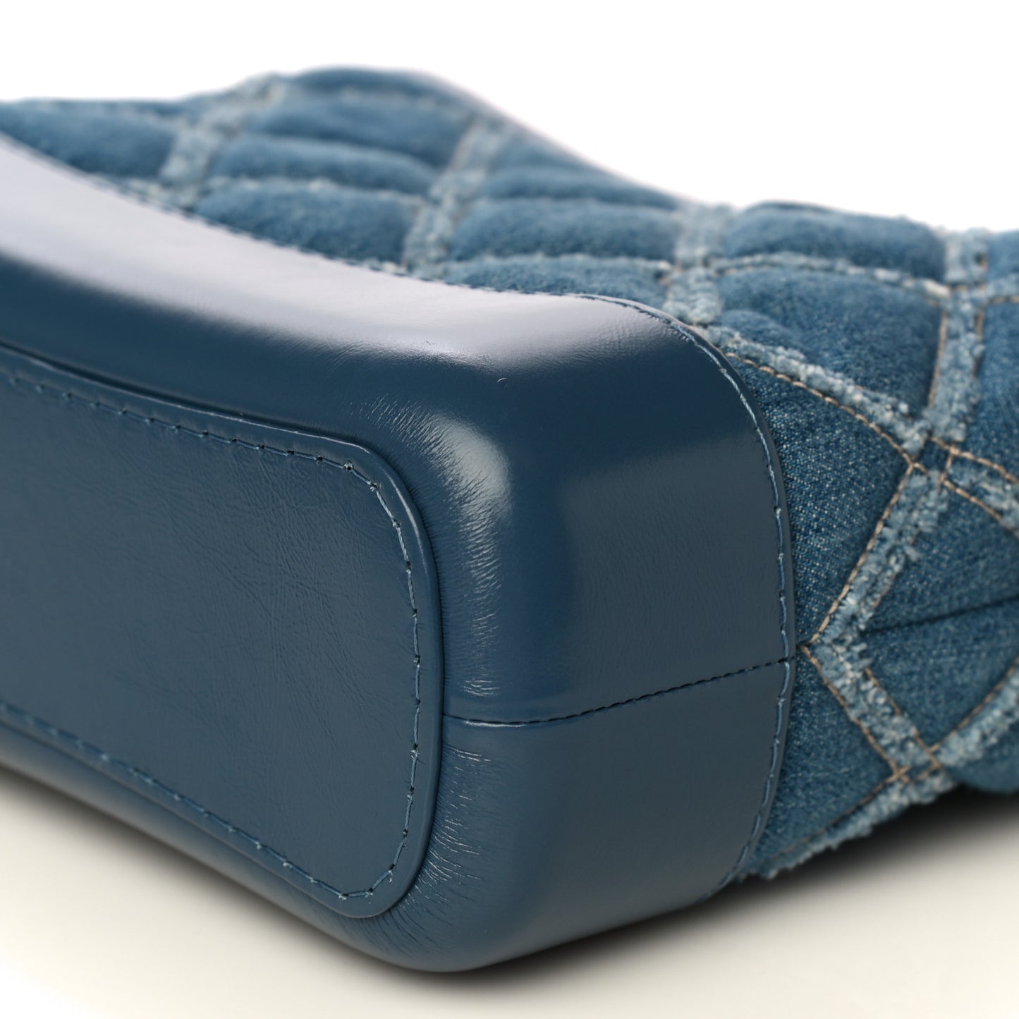 Denim Calfskin Small Gabrielle Hobo Blue