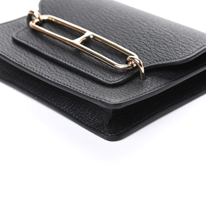 Hermes Chevre Mysore Roulis Slim Wallet Black 9 of 10