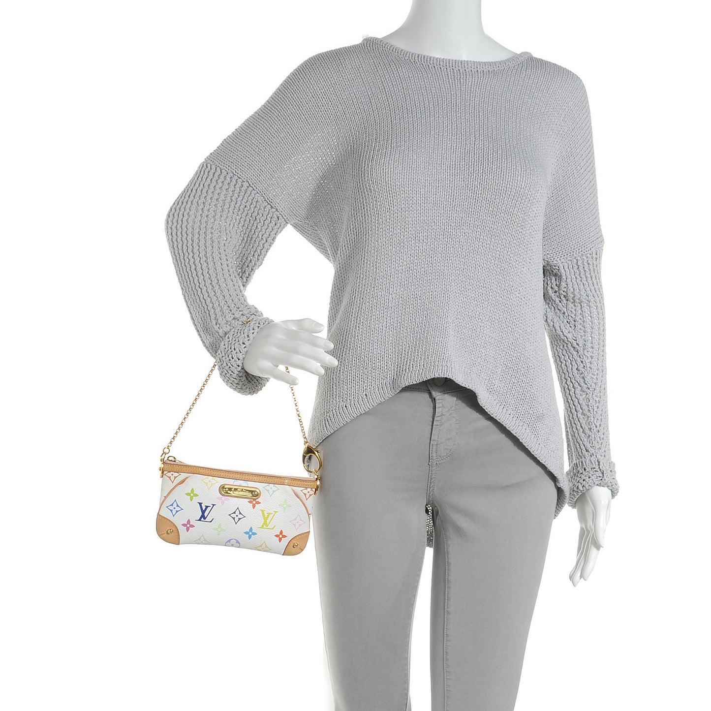 Monogram Multicolor Pochette Milla MM White