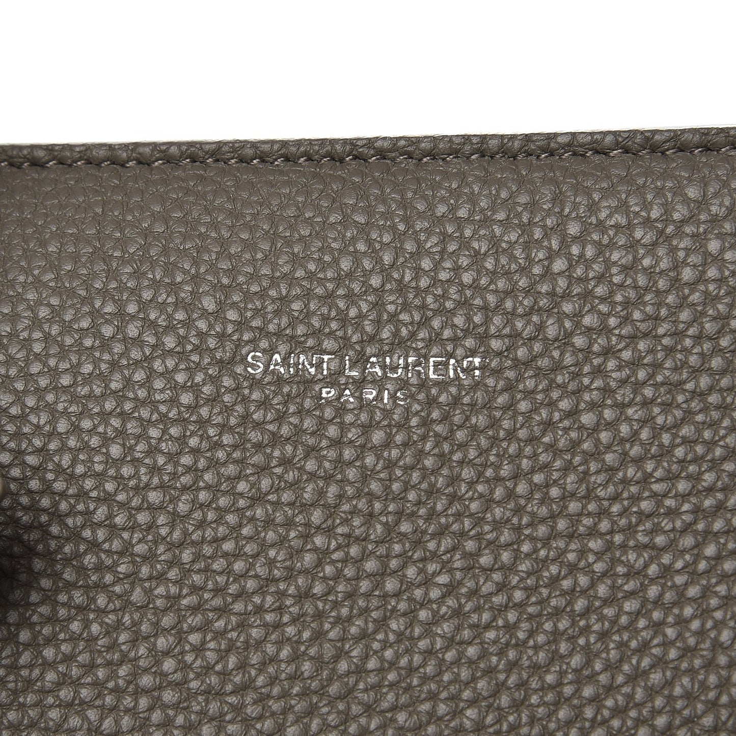 Grained Calfskin Medium Supple Sac De Jour Kaki Militaire