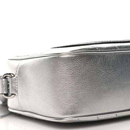 Gucci Metallic Sakai Be Green Calfskin Diagonal Stitched Small Blondie Shoulder Bag Silver 9 of 10