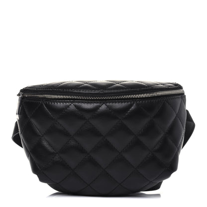 Chanel Calfskin Quilted Waist Belt Bag Black 1 of 11
