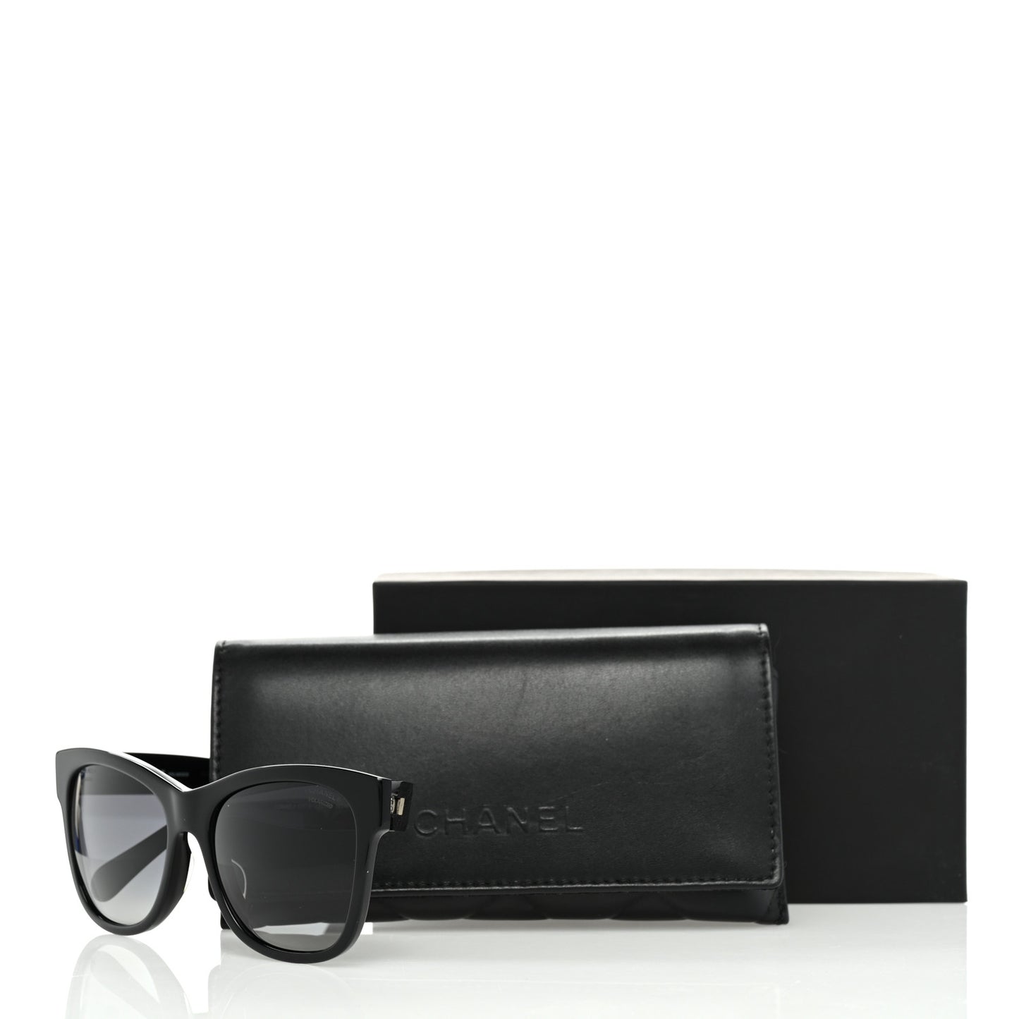 Acetate Polarized Square CC Sunglasses 5380 Black