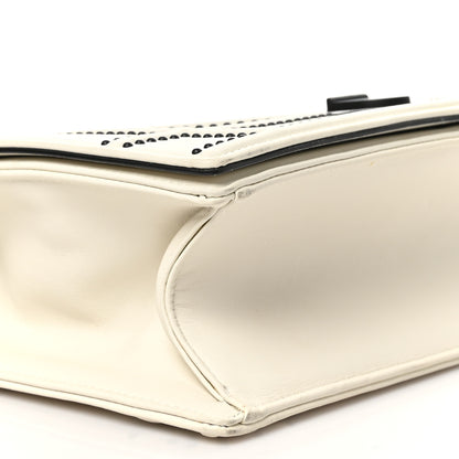 Christian Dior Ultra Matte Calfskin Studded Medium Diorama Flap Bag White Black 8 of 9