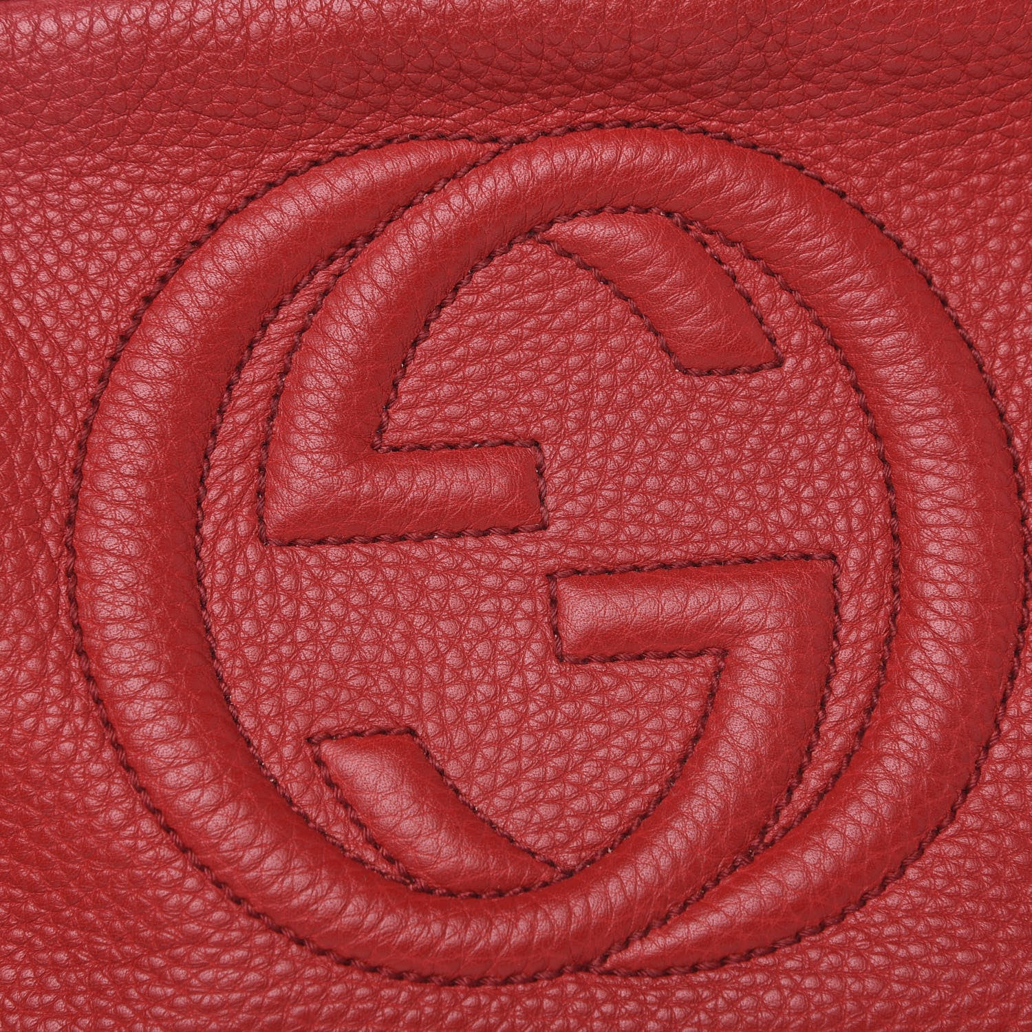 Gucci Pebbled Calfskin Small Soho Disco Bag Tabasco Red 8 of 12