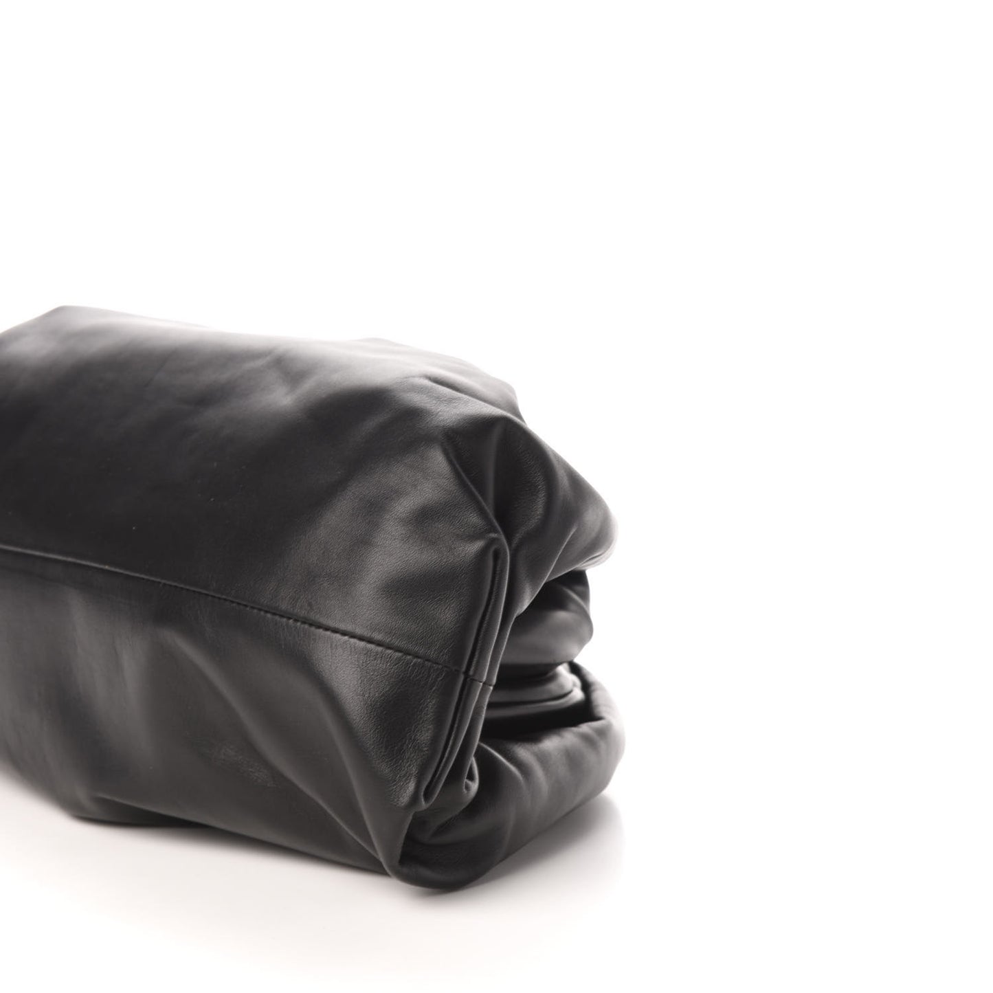 Smooth Butter Calf The Pouch Oversized Clutch Black
