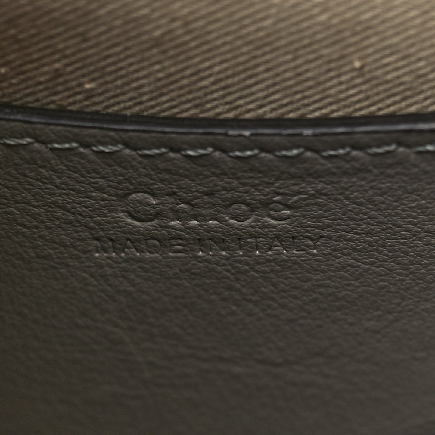 Calfskin Crocodile Embossed Small Tess Bag Stormy Gray