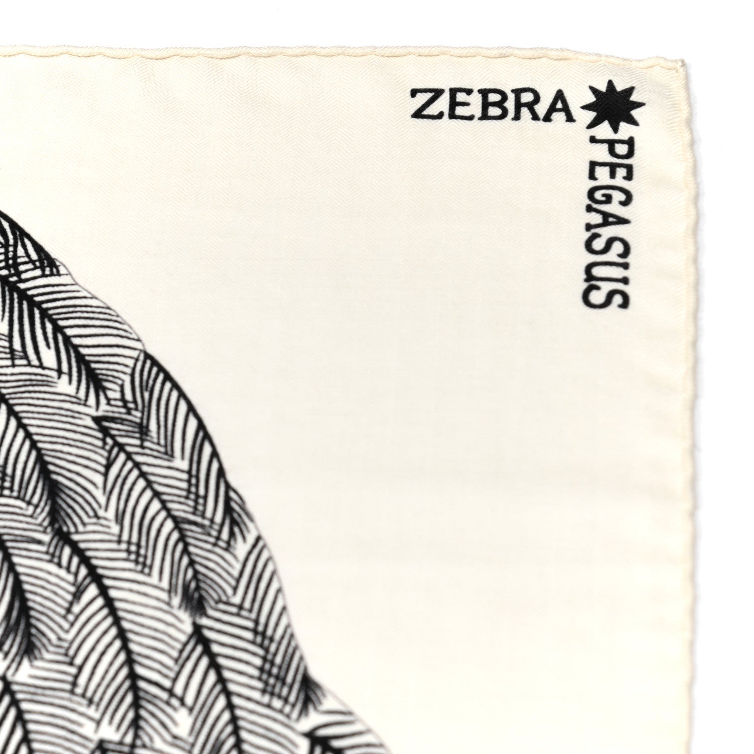 Hermes Cashmere Silk Zebra Pegasus Shawl 140 White Black Naturel 3 of 6