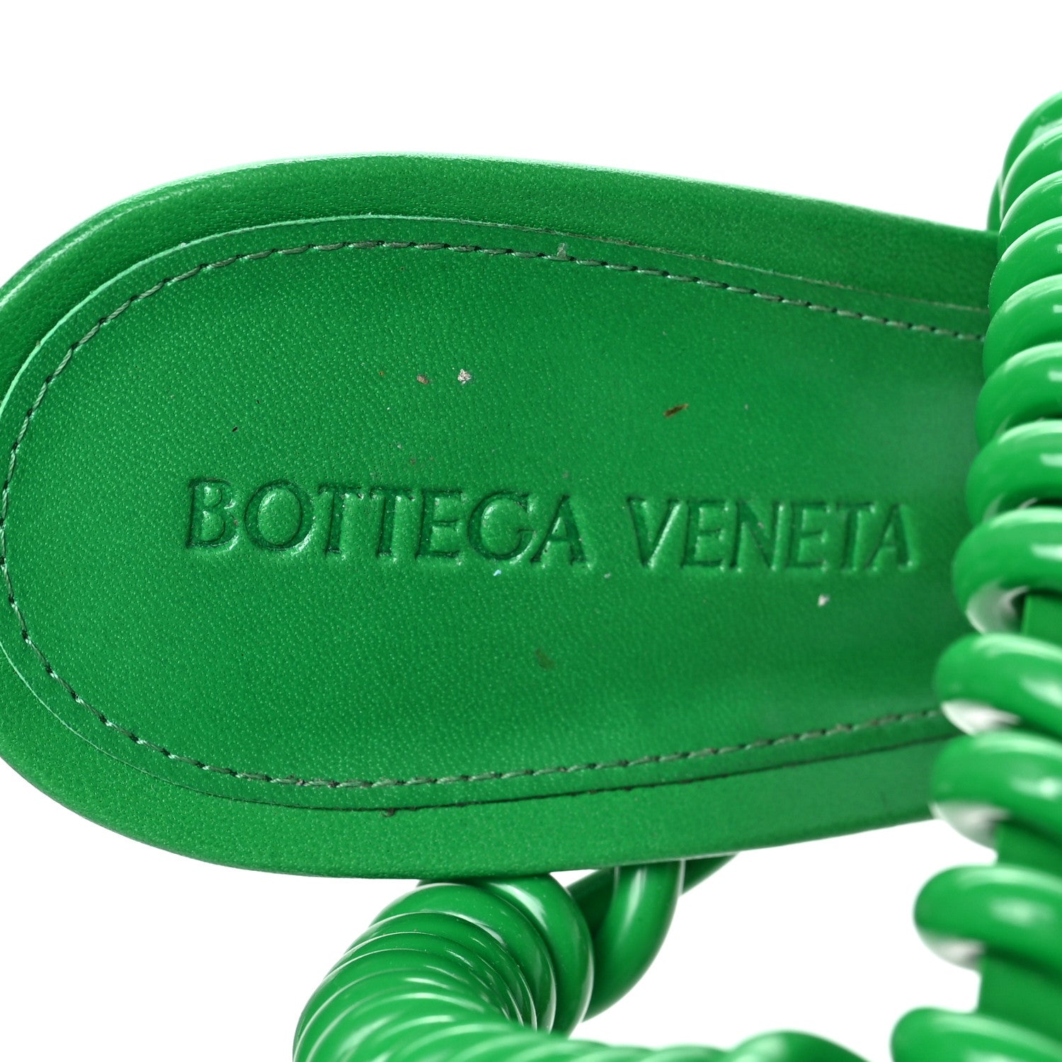 Bottega Veneta Rubber Wire Nappa Stretch 90mm Sandals 38.5 Grass 7 of 7