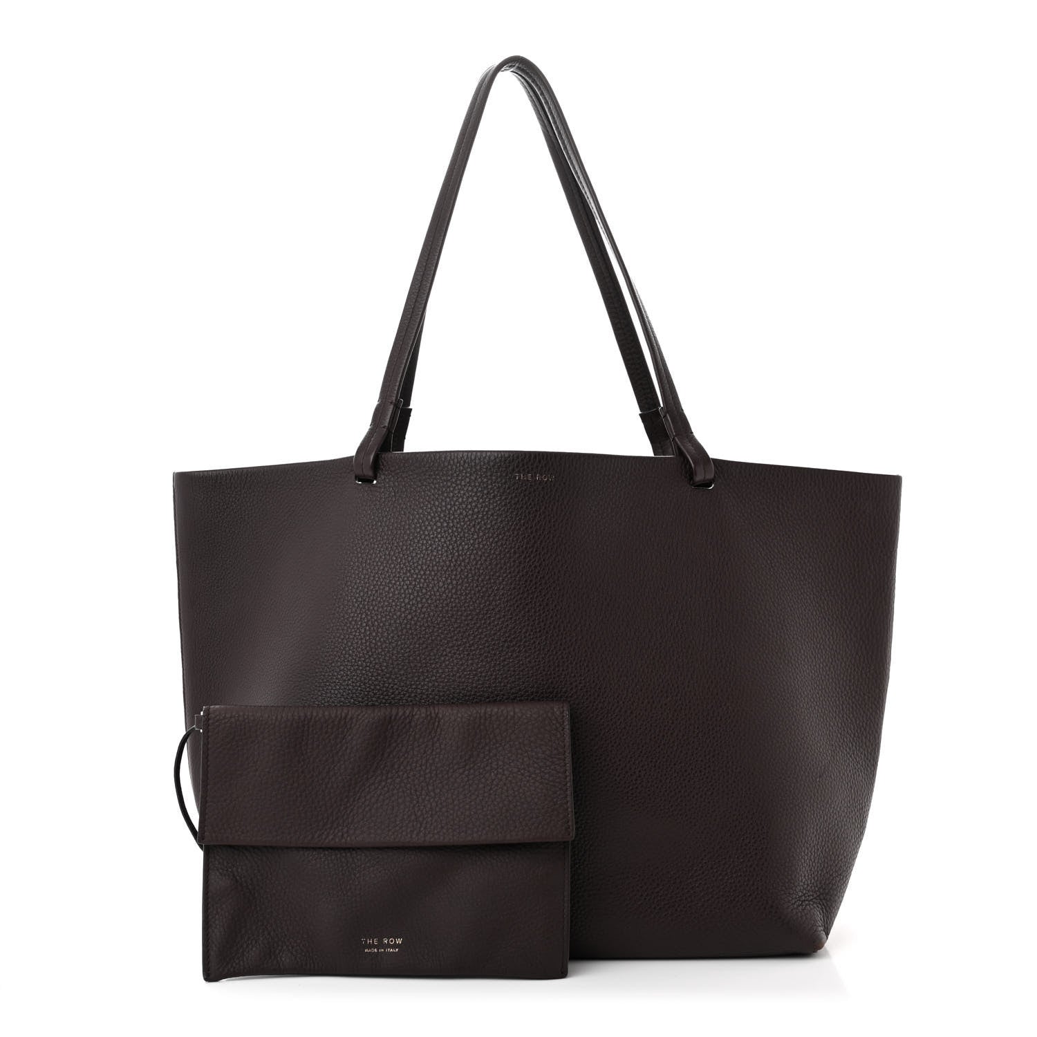 The Row Grained Calfskin Park Tote Three Eggplant 3 of 10