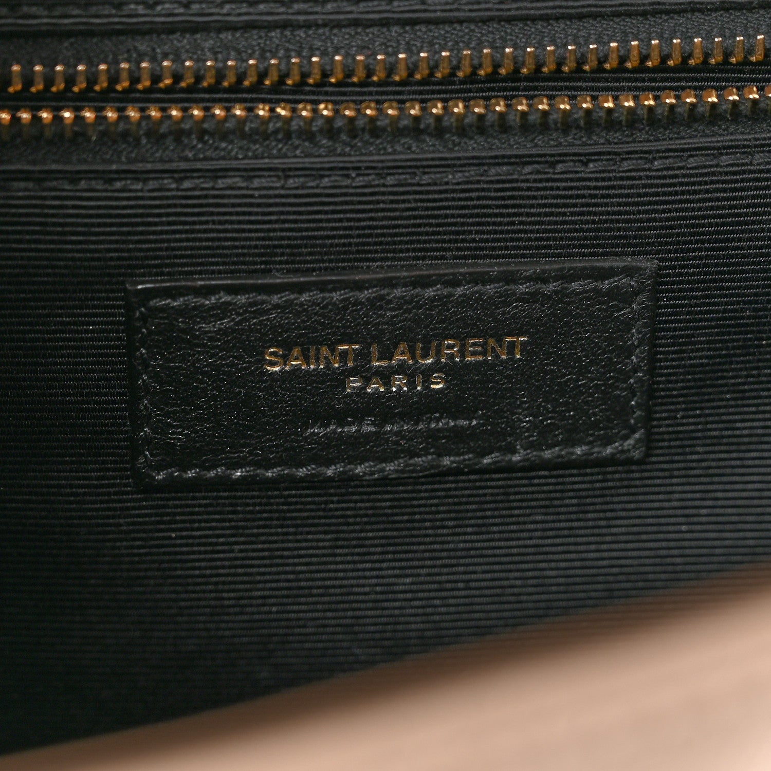 Saint Laurent Grain De Poudre Mixed Matelasse Large Triquilt Monogram Satchel Dark Beige 6 of 14