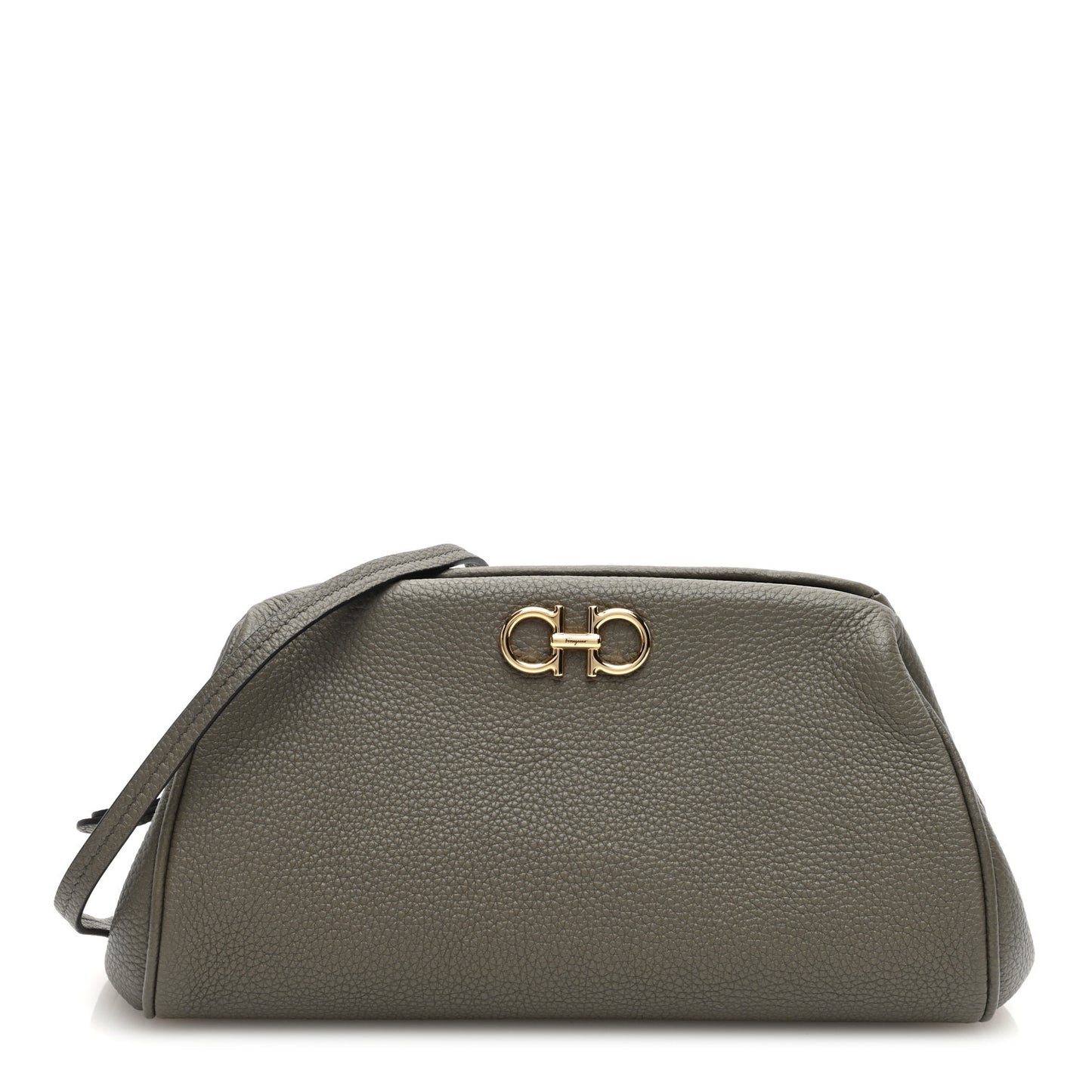 Eram Calfskin Gancini Mini Clutch Green