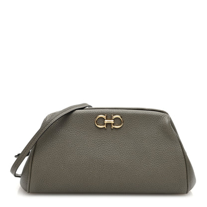 Salvatore Ferragamo Eram Calfskin Gancini Mini Clutch Green 1 of 9
