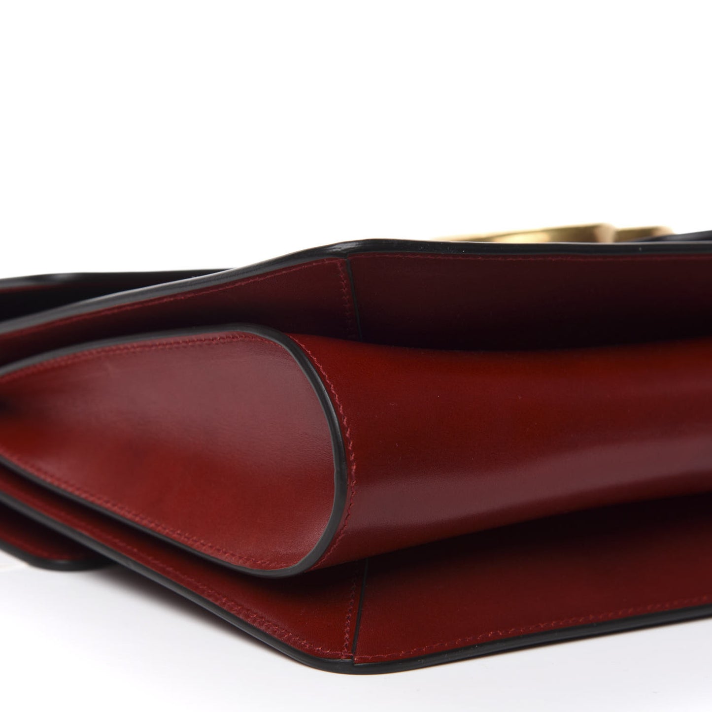 Tuscany Lux Calfskin Web GG Marmont Shoulder Bag Red