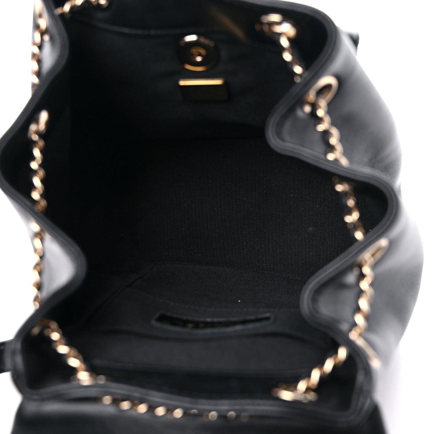 Chanel Lambskin Quilted Small Duma Drawstring Backpack Black 5 of 12