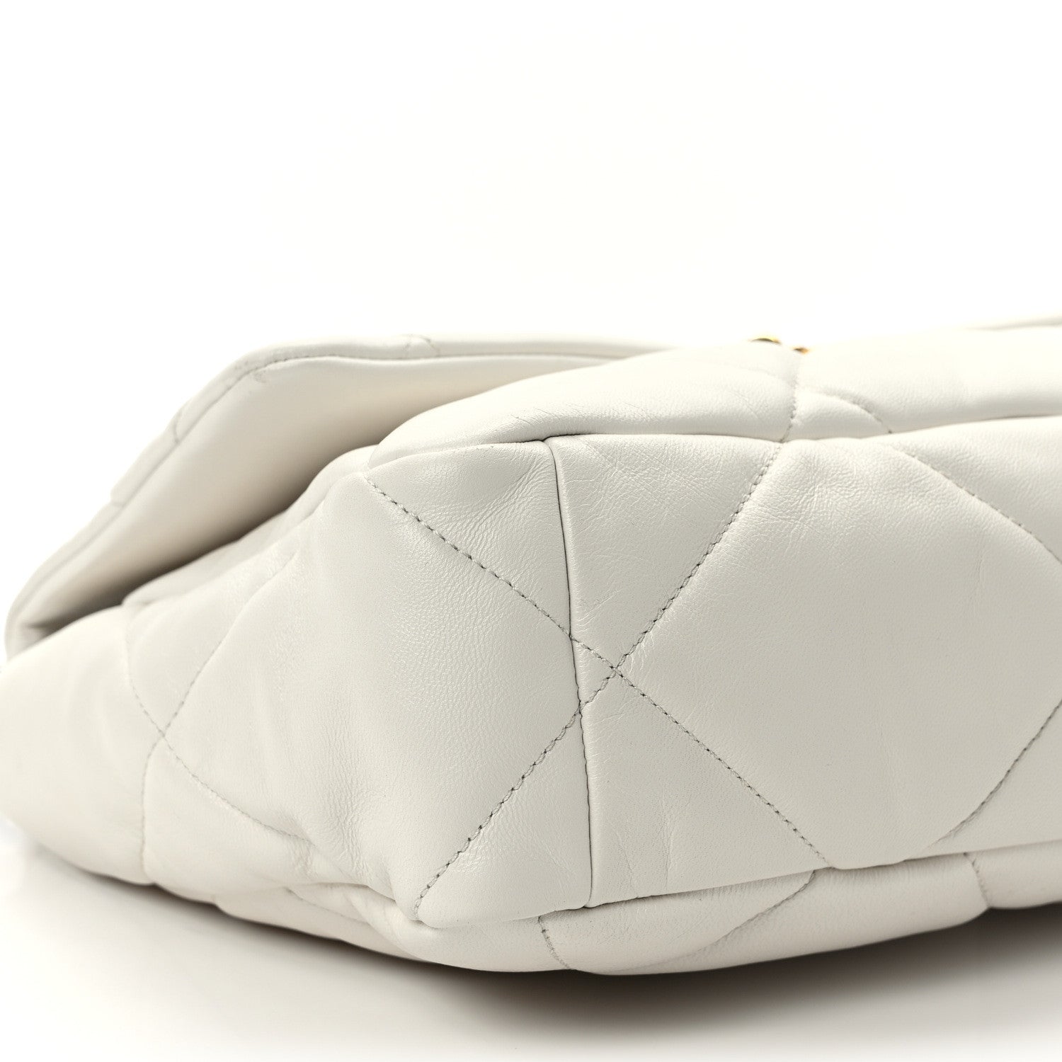 Chanel Lambskin Quilted Large Chanel 19 Flap White 8 of 12