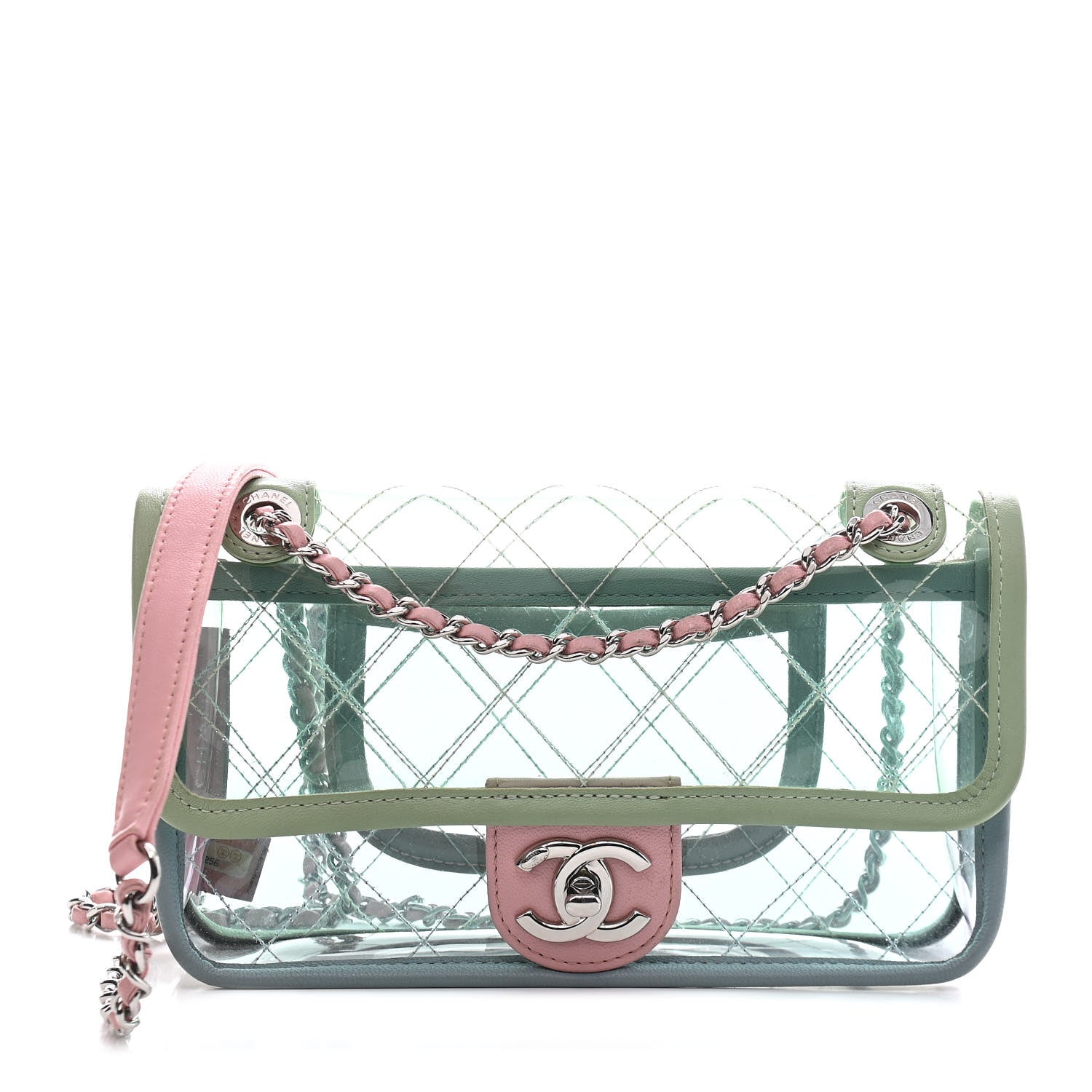 Chanel Lambskin PVC Quilted Mini Coco Splash Flap Blue Green 1 of 9