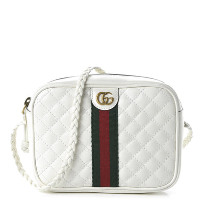 Gucci Calfskin Web Trapuntata Mini Shoulder Bag Off White 1 of 10