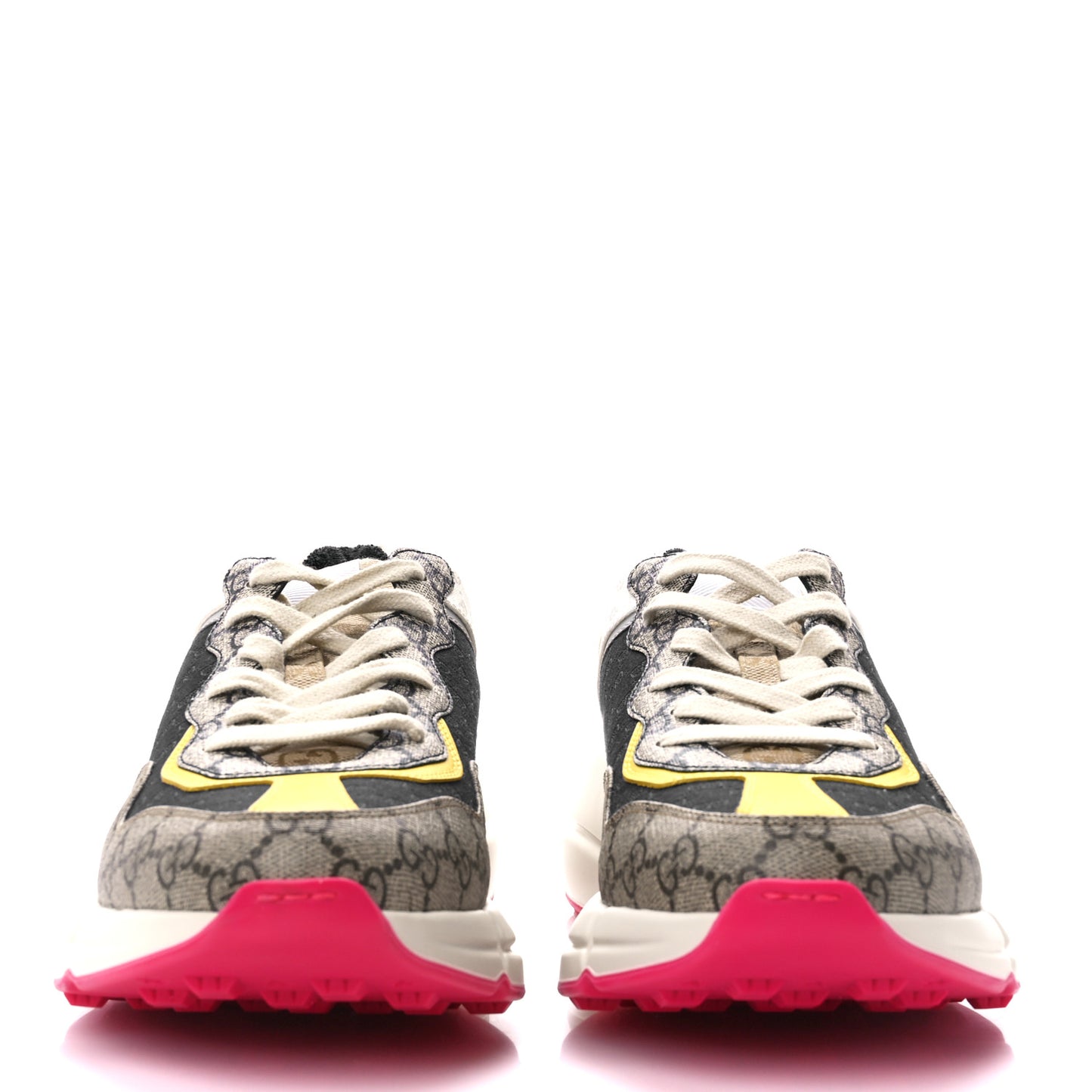 GG Supreme Monogram Mix Monogram Mens Rhyton Sneakers 8 London Blue Beige Sun Yellow