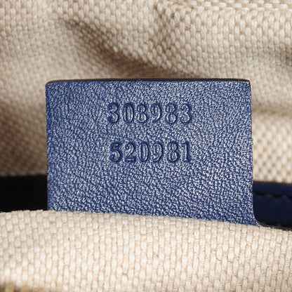 Gucci Soft Patent Small Soho Bowler Uniform Blue 7 of 7