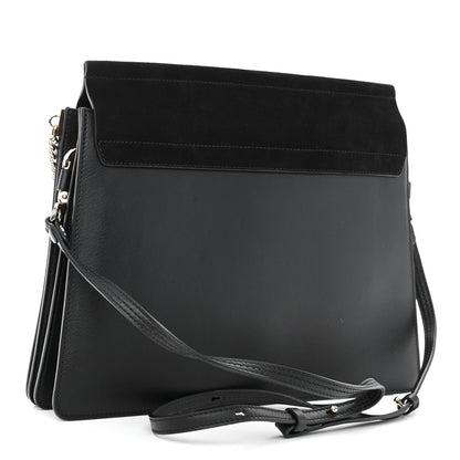 Chloe Suede Calfskin Medium Faye Shoulder Bag Black 3 of 9
