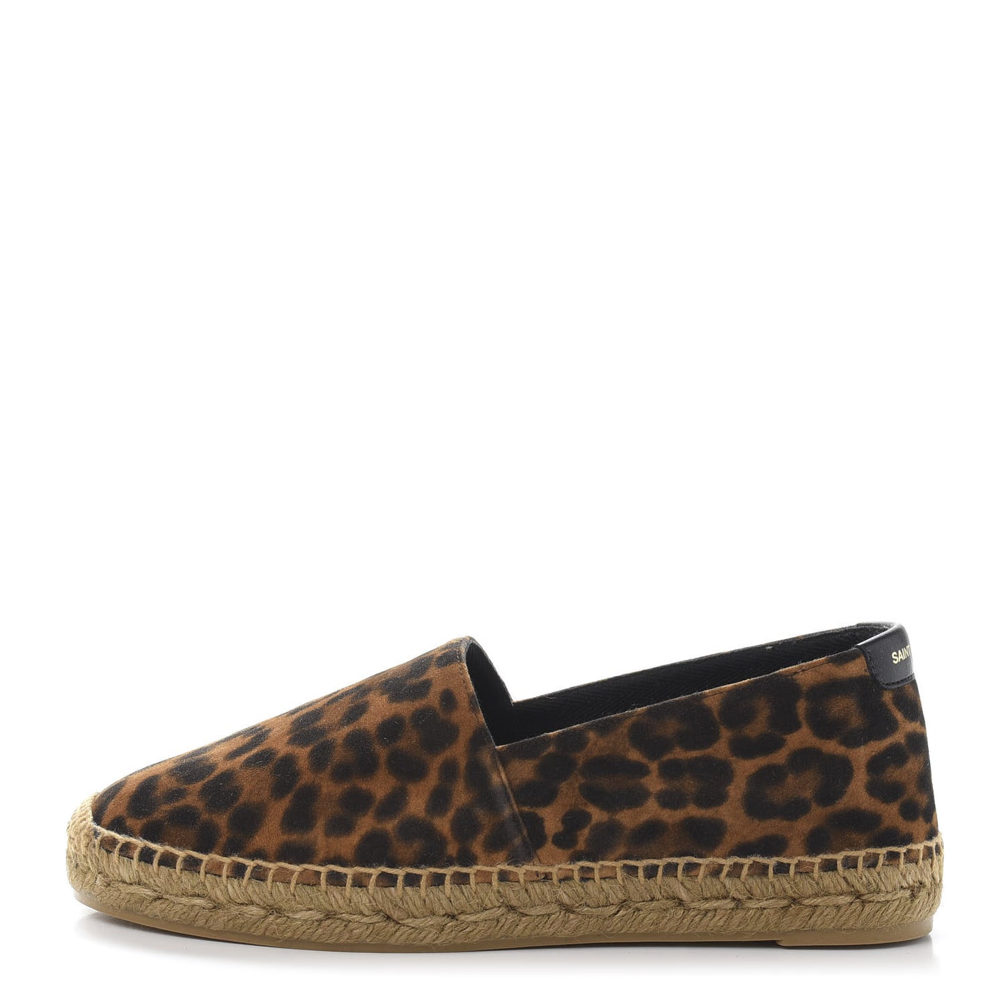 Calfskin Suede Leopard Print Espadrilles 36.5