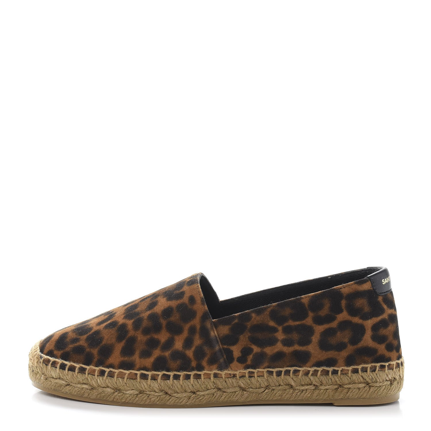Saint Laurent Calfskin Suede Leopard Print Espadrilles 36.5 1 of 10