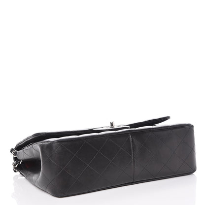 Chanel Lambskin Quilted Jumbo Double Flap Black 4 of 16