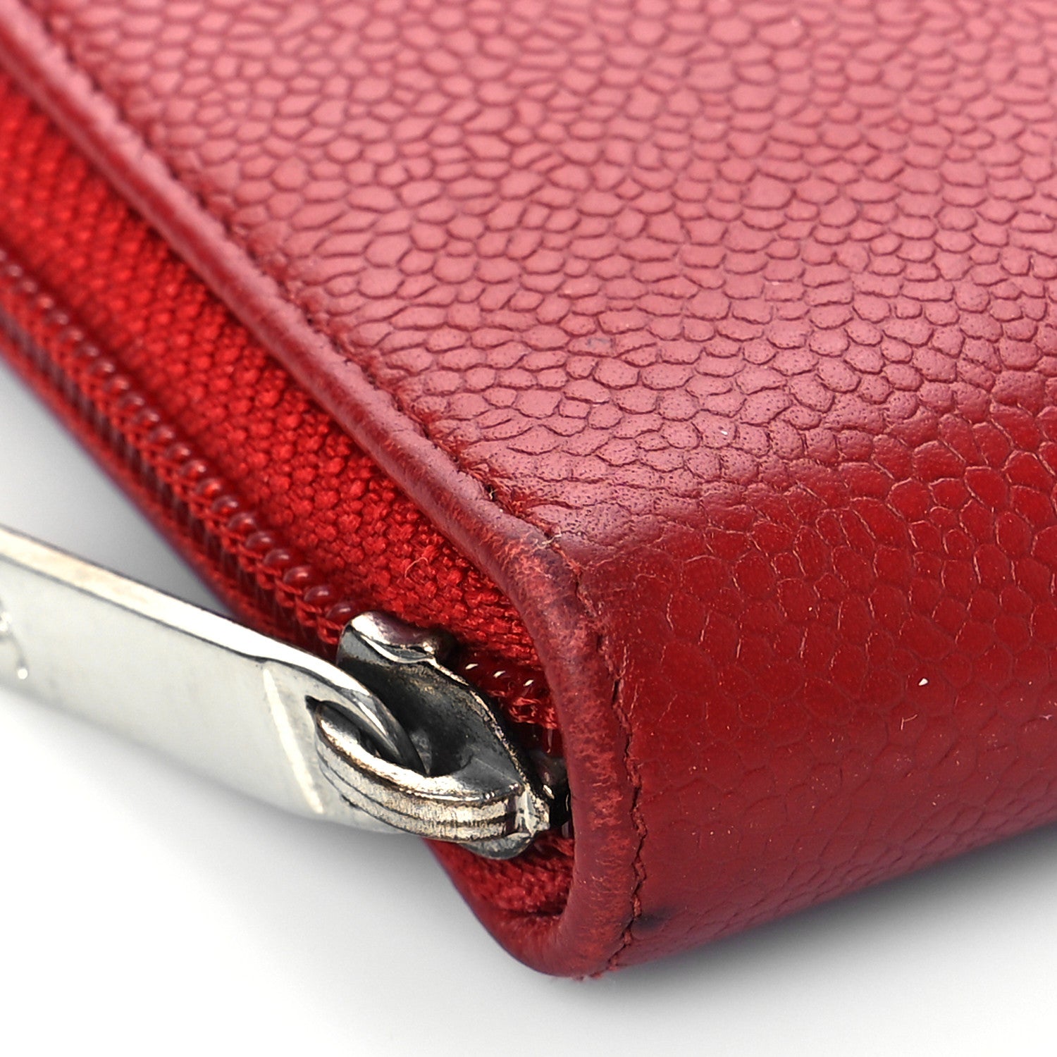 Chanel Caviar Large Timeless CC Zip Around Wallet Red 9 of 10
