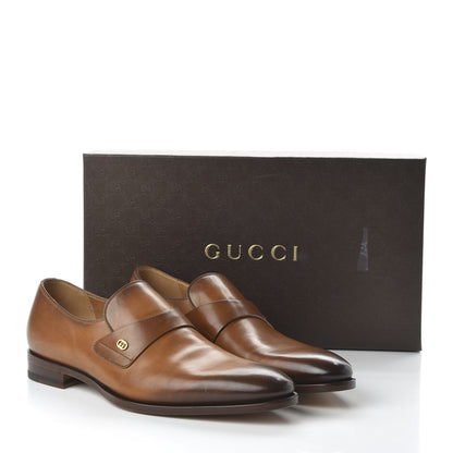 Gucci Calfskin Mens Interlocking G Slip On Loafers 9 Ombre Brown 9 of 10