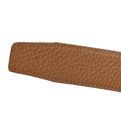 Hermes Box Togo 32mm H Belt 75 Black Gold 5 of 7