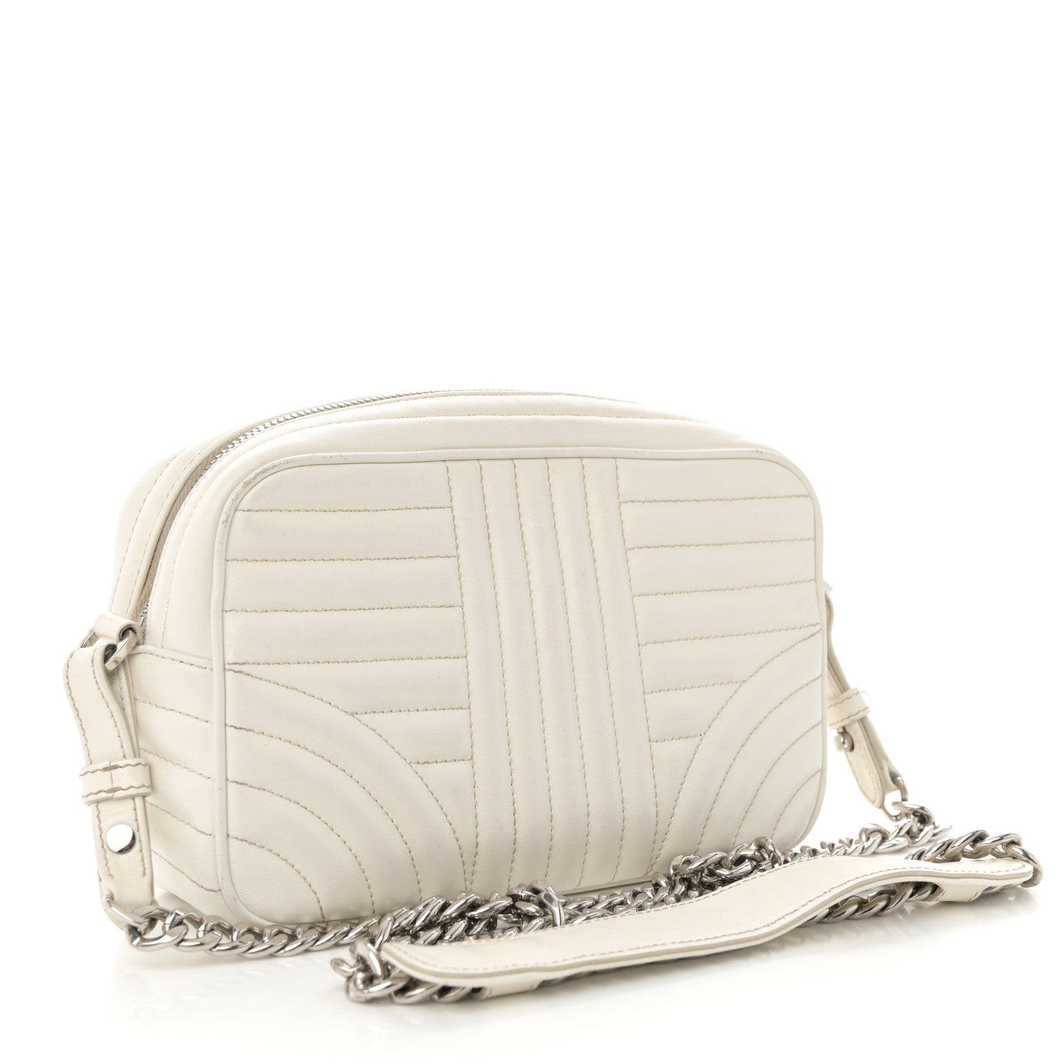 Prada Soft Calfskin Diagramme Camera Bag White 3 of 15