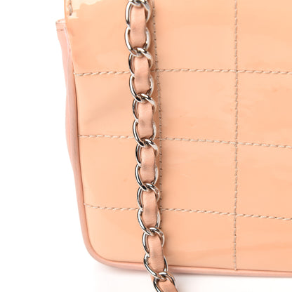 Chanel Patent Square Stitched CC Flap Clutch Beige 7 of 12