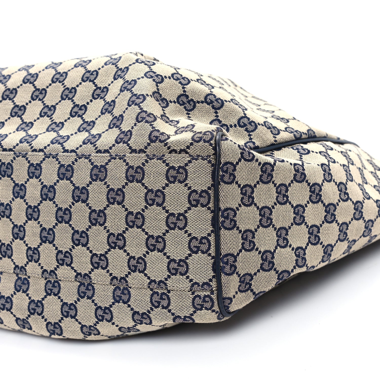Gucci Monogram Calfskin Large Sukey Tote Beige Blue 10 of 11