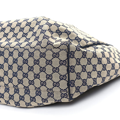 Gucci Monogram Calfskin Large Sukey Tote Beige Blue 10 of 11