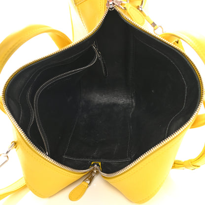 Balenciaga Shiny Day Calfskin Logo S Triangle Duffle Jaune Black 9 of 25