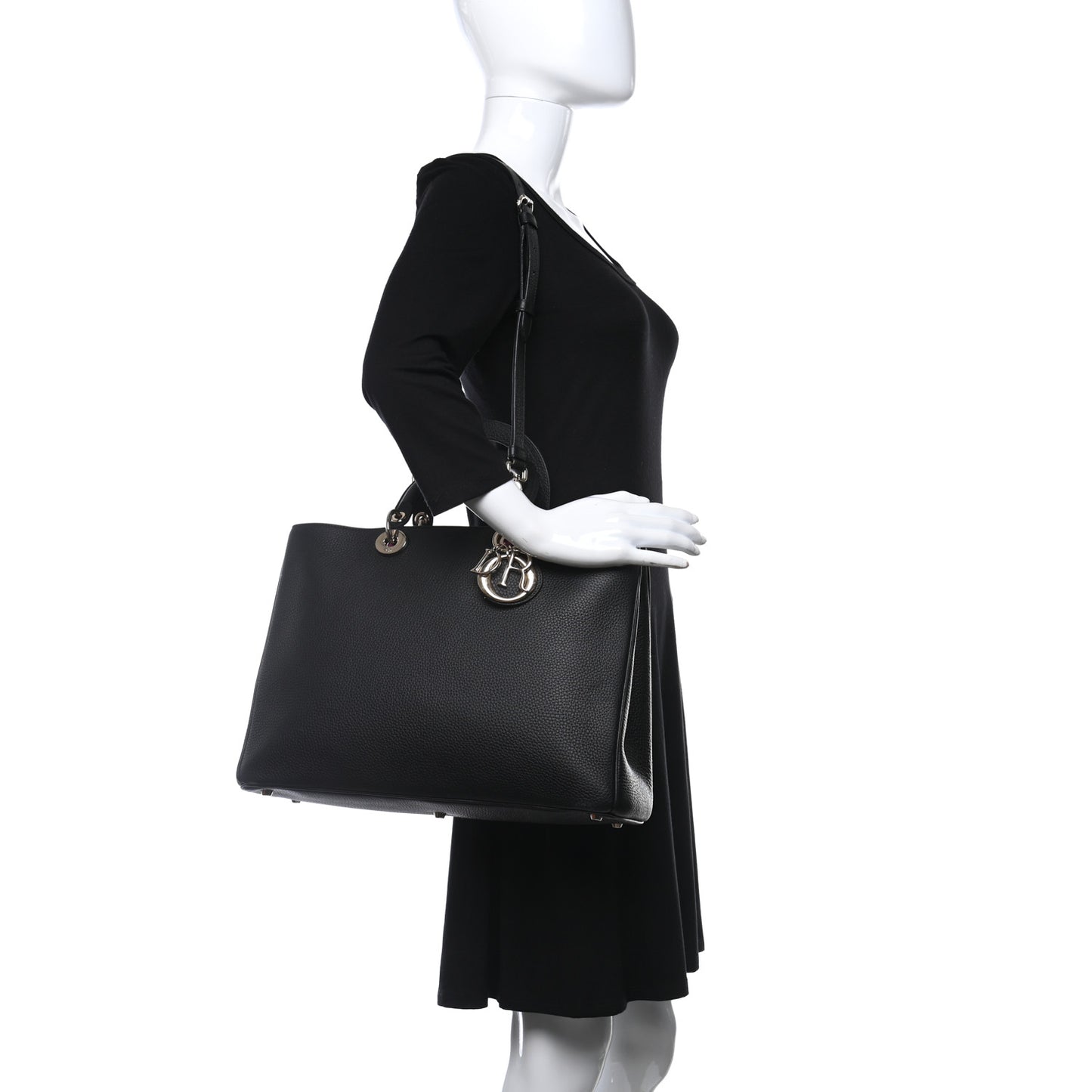 Bullcalf Large Diorissimo Tote Black Rose Indien