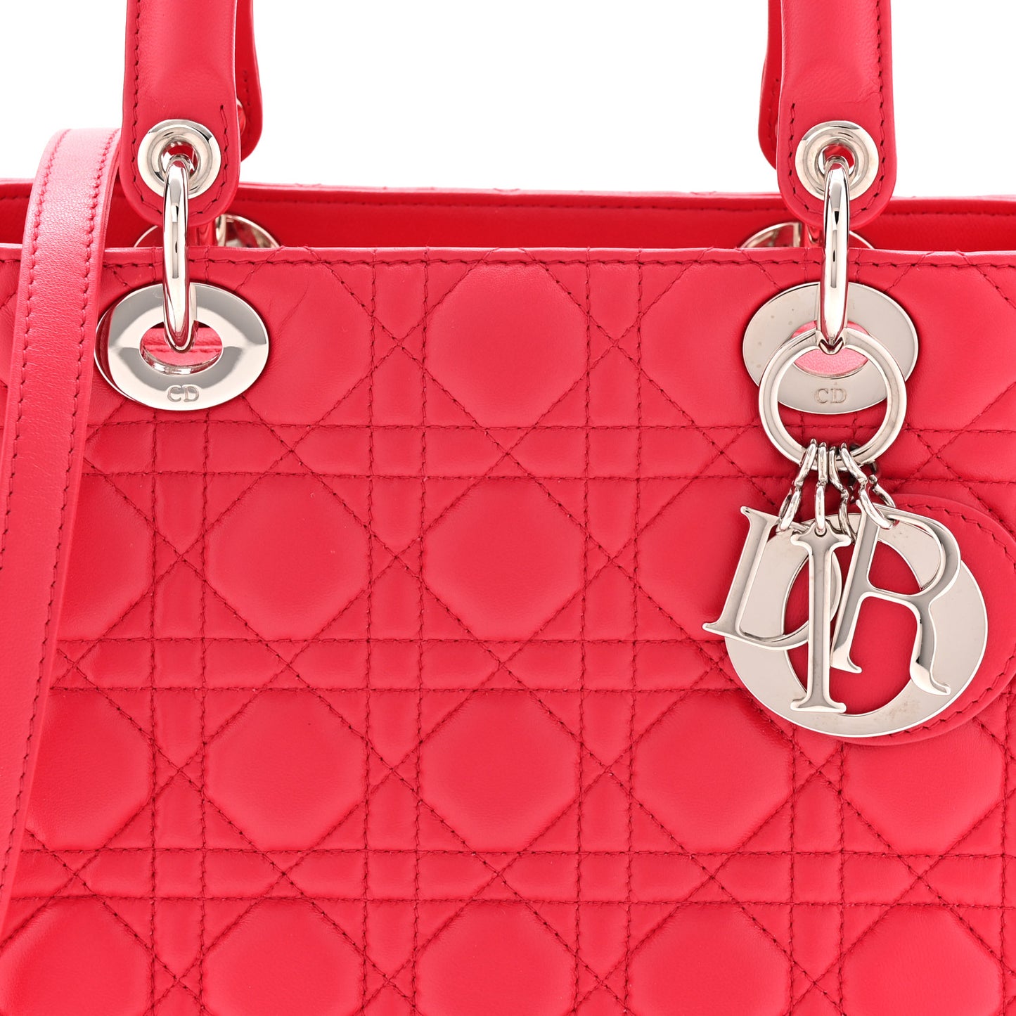 Lambskin Cannage Medium Lady Dior Pink
