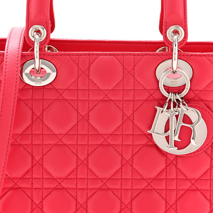 Christian Dior Lambskin Cannage Medium Lady Dior Pink 8 of 10