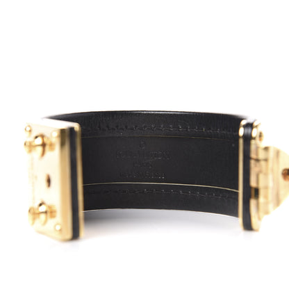 Louis Vuitton Chevre Suhali Lock Bracelet Black 4 of 4