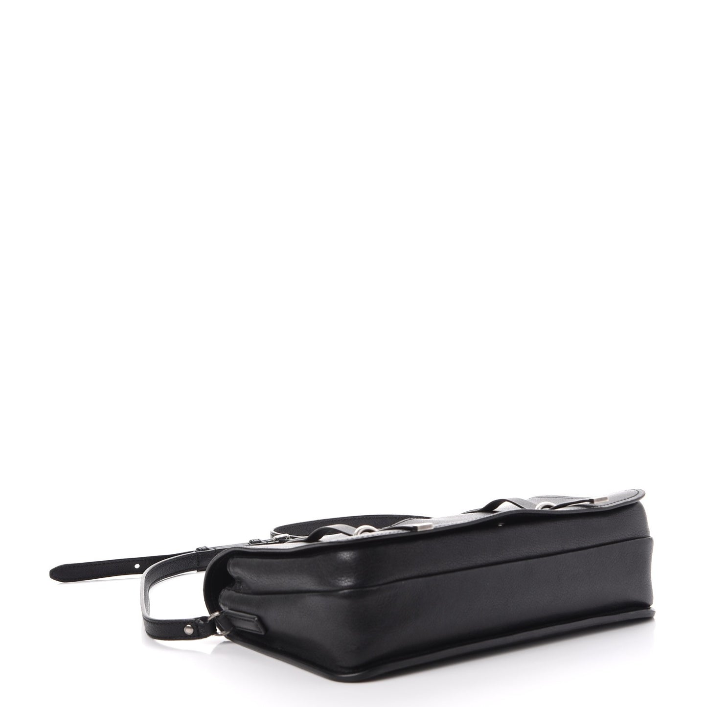 Lambskin Large Charlotte Messenger Bag Black