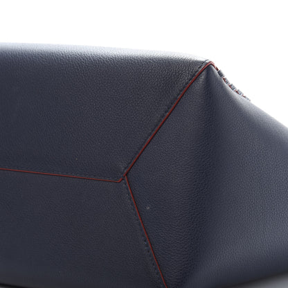 Louis Vuitton Calfskin Braided Lockme Cabas Marine Rouge 10 of 13