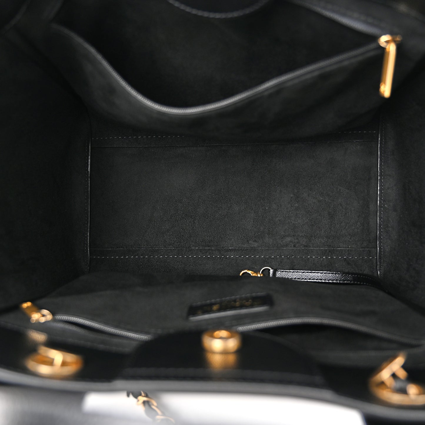Caviar Small Studded Deauville Tote Black