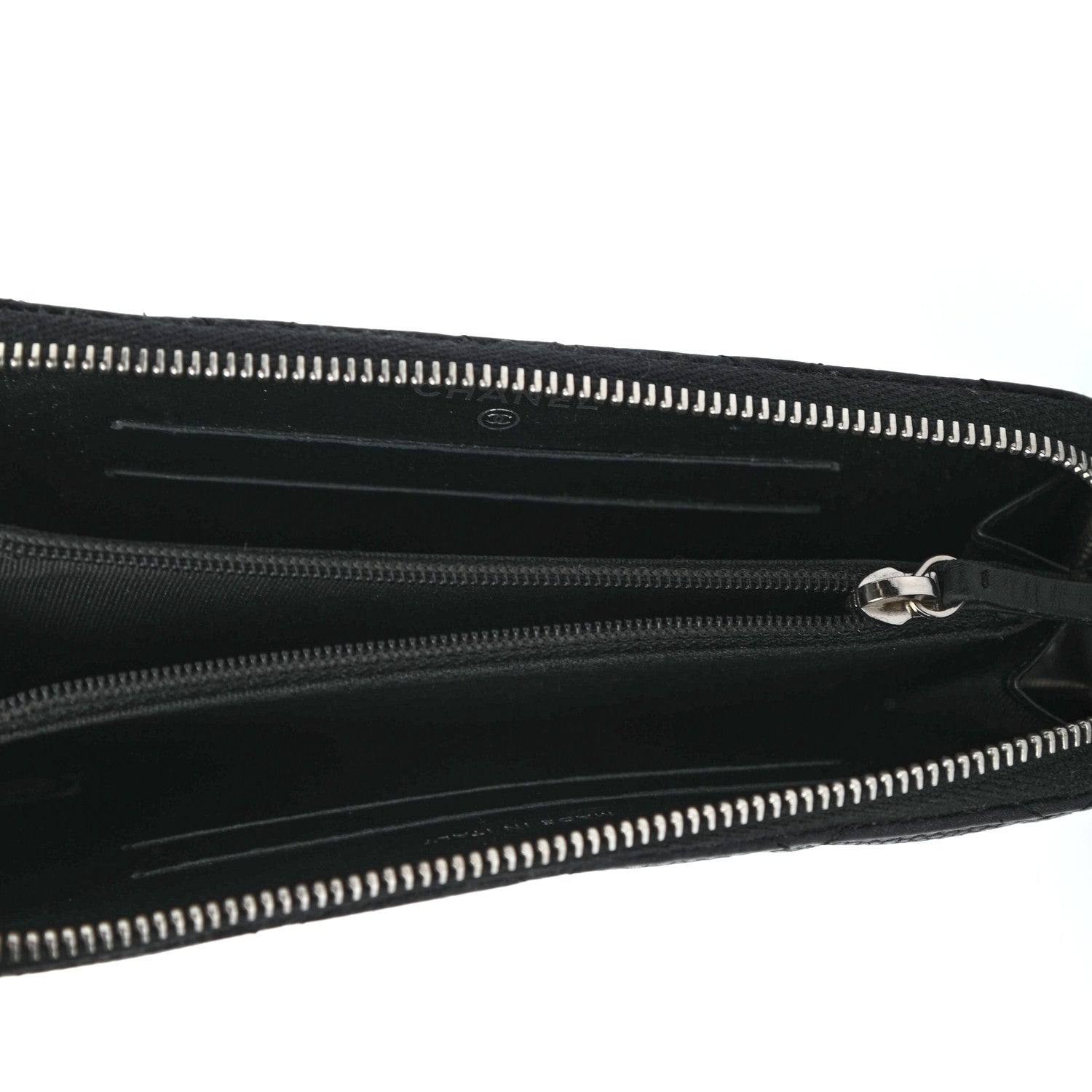 Chanel Caviar Quilted Small Zip Around Wallet Black 4 of 4