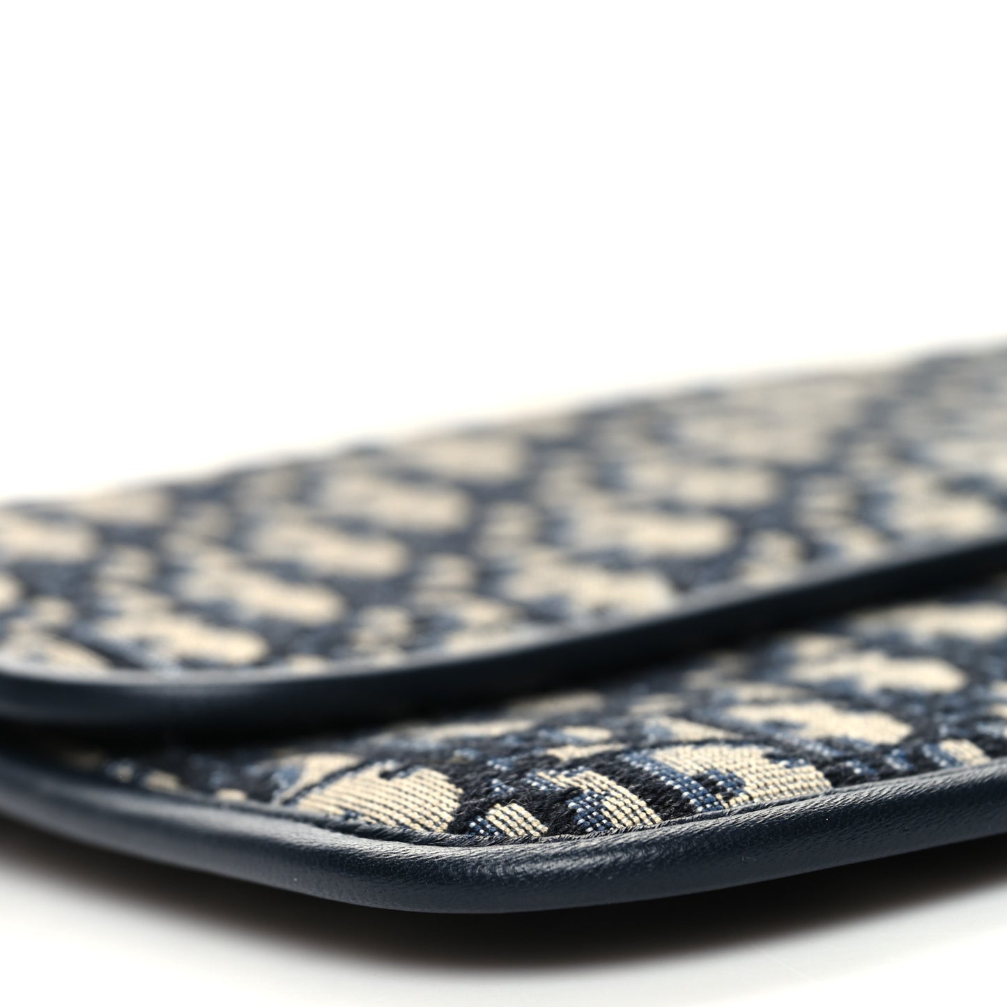 Oblique Flap Pouch Clutch Blue